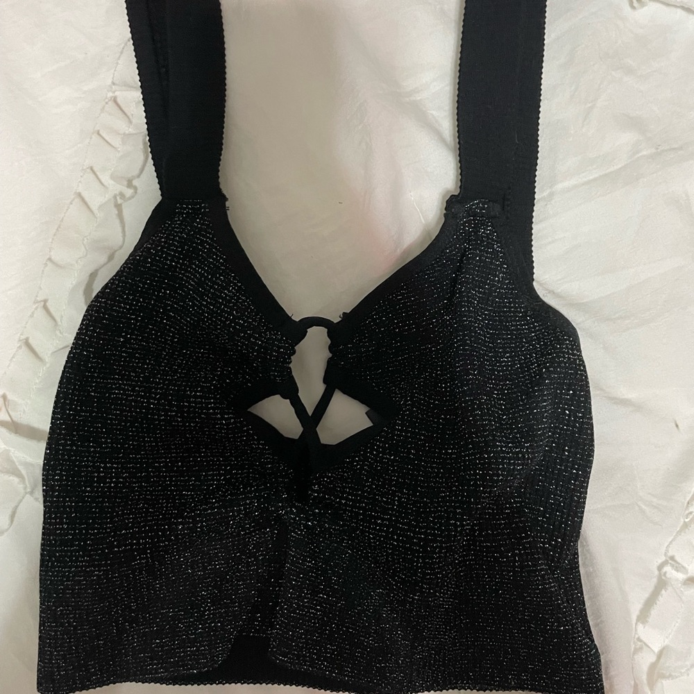 urban outfitters cross glitter tank